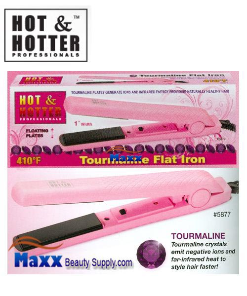 Hot&Hotter 5877 Ceramic Flat Iron On/Off - 1" Pink